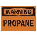 Signmission Safety Sign, OSHA Warning, 10" Height, 14" Width, Propane, Landscape OS-WS-D-1014-L-19707